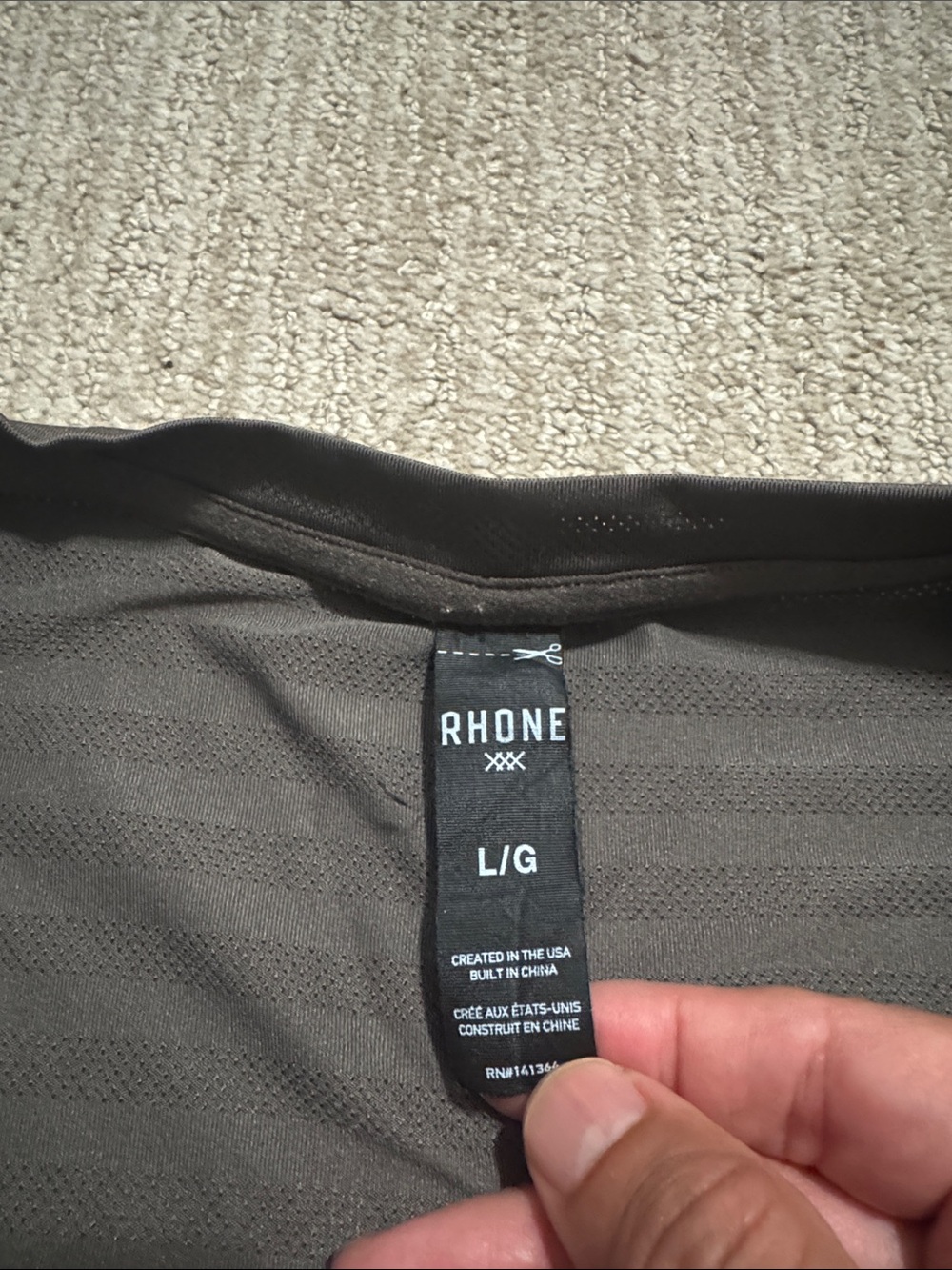 Rhone Swift Tank Top Men L Brown Lightweight Mesh Running Training Workout - Picture 4 of 6